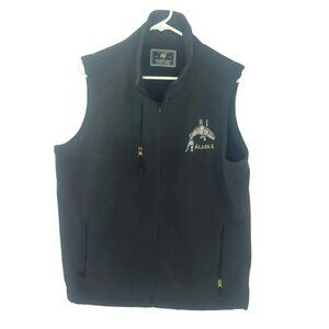 Alaska Northern Lights Clothing Co Mens Medium Juneau AK Fish FullZip Black Vest